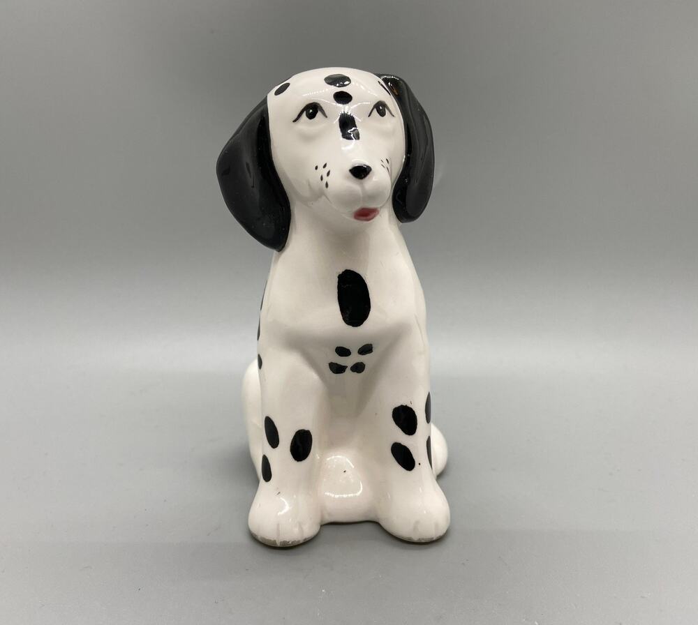Vintage S.D.D. #492 Ceramic Dalmatian Dog Figurine 1986